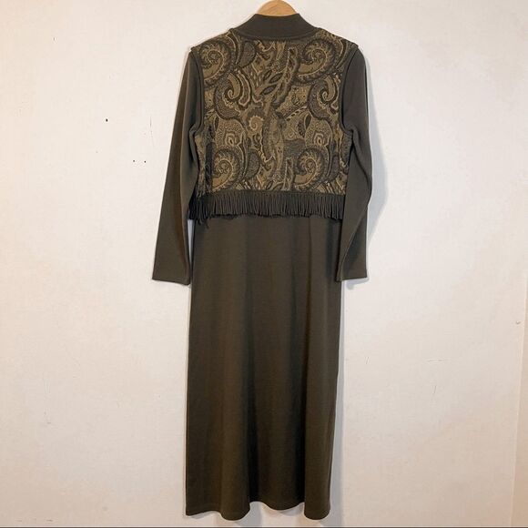 Vintage 90s Mock Neck Sweater Dress Size M - Picture 2 of 8